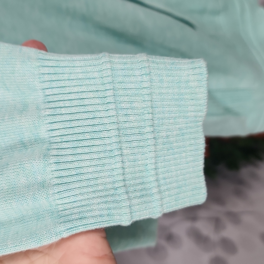 Athleta Lightweight Knit Hoodie - Mint Pointelle Accent - Picture 5 of 8